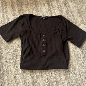 Misguided black mini dress with sleeves Size 2